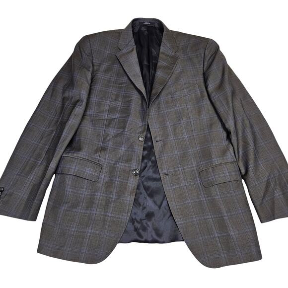 Ermenegildo Zegna Windowpane Trofeo Wool Sport Coat 40R Saks Fifth Ave Blazer - Picture 16 of 16
